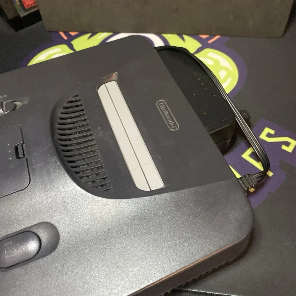 Nintendo 64 Console Bundle OEM Charcoal, NUS-001 Japan Model Untested  A2